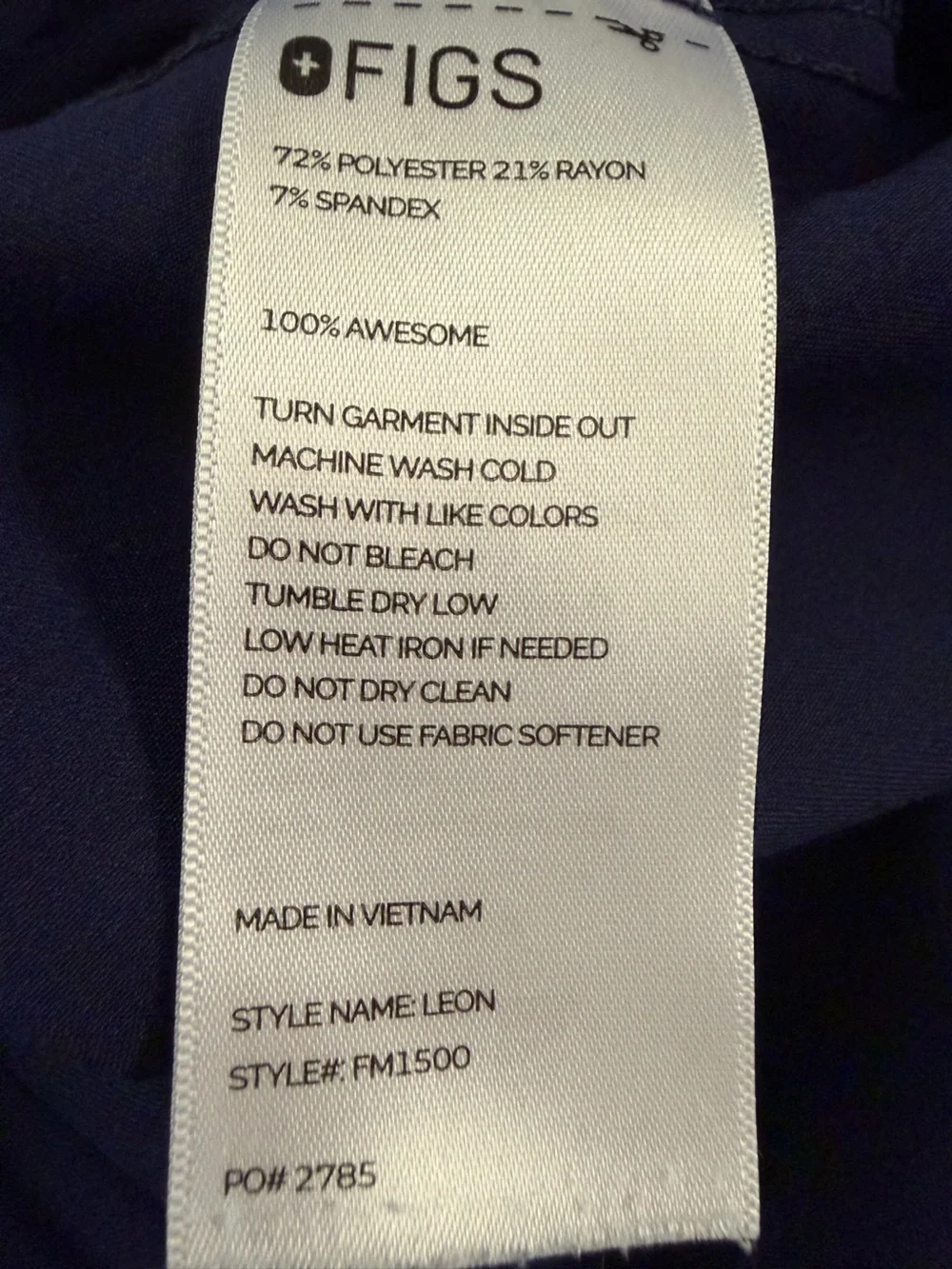 Figs Men’s Navy Blue Scrub Set- Size L